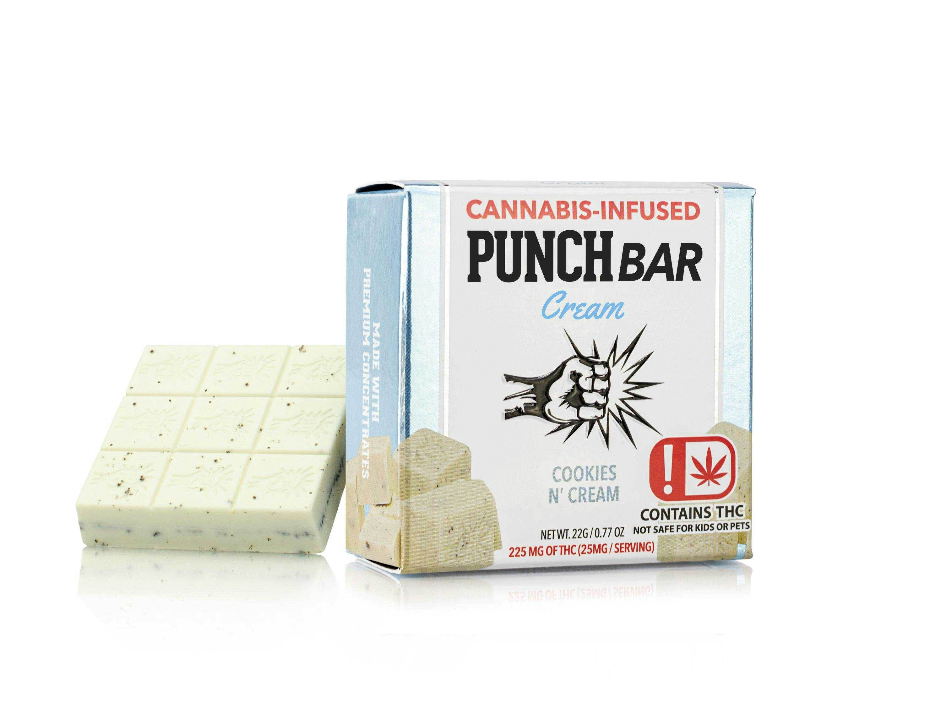 Cookies N Cream 225mg Chocolate Bar PNCH
