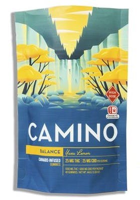 Yuzu Lemon Balance Camino Gummies 1:1 1000mg [40pk] KIVA