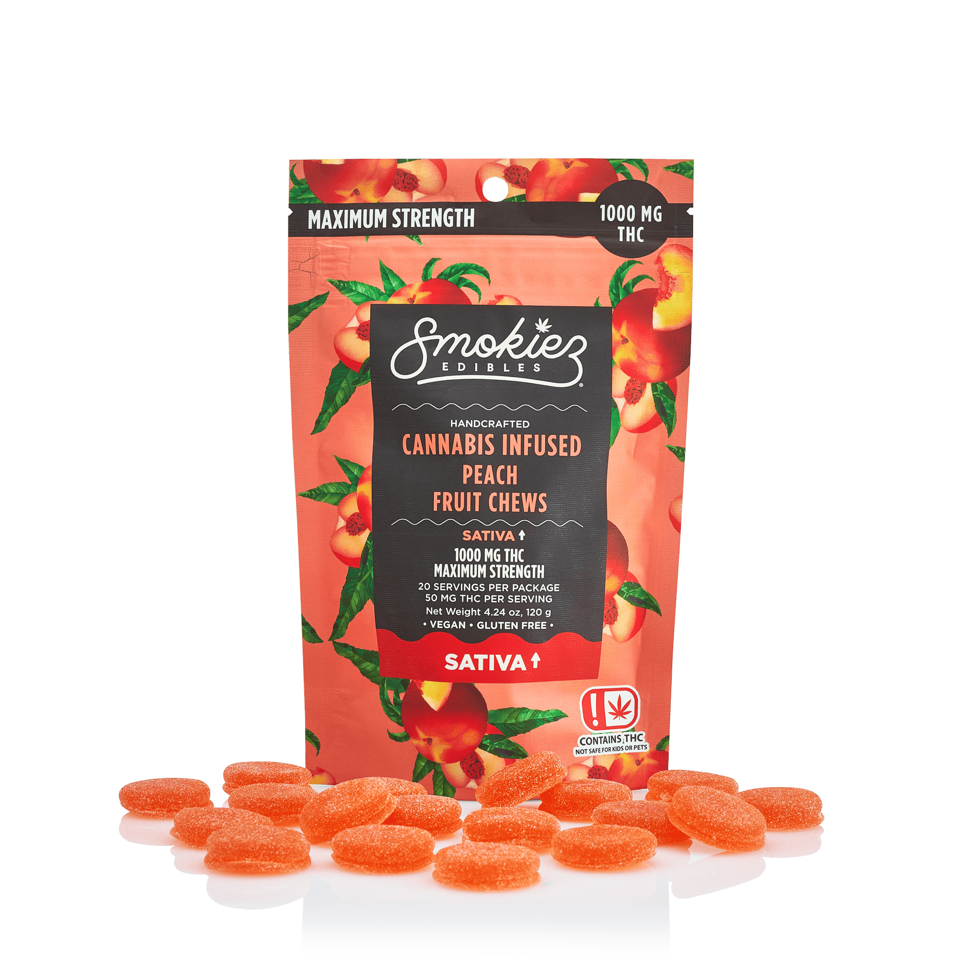 Peach Sativa Gummies 1000mg SMKZ