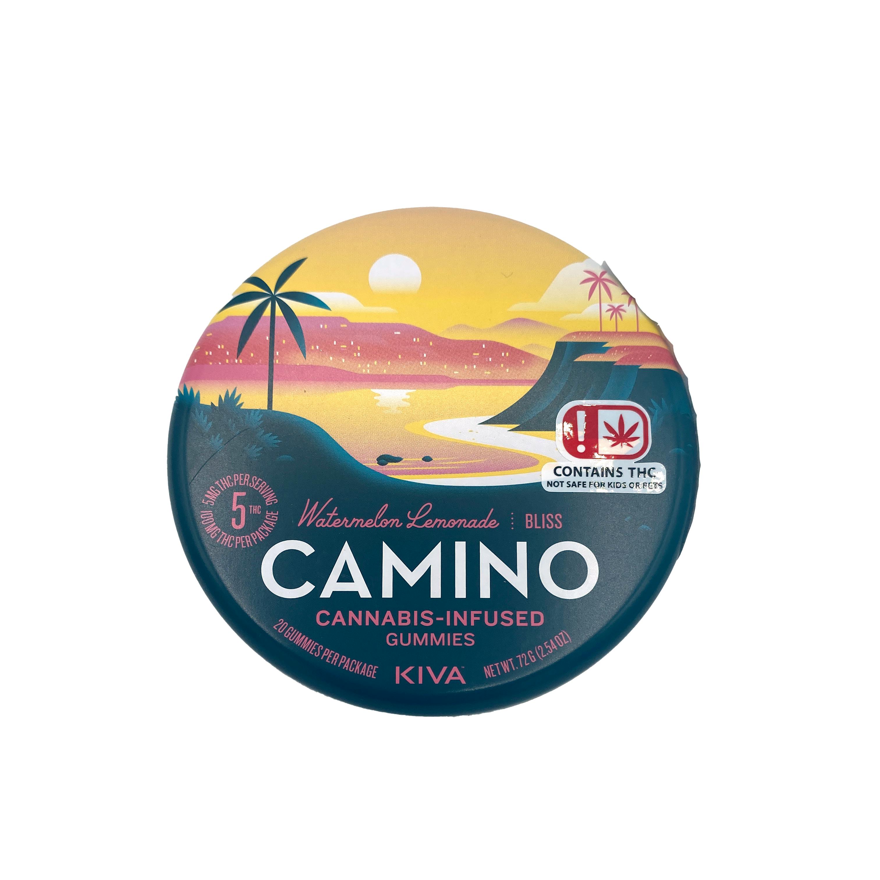 Watermelon Lemonade Bliss Camino Gummies 100mg [20pk] KIVA