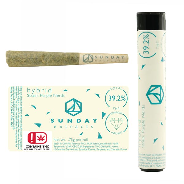 Purple Nerds 0.75g Diamond Infused Pre-Roll SDEX (H)