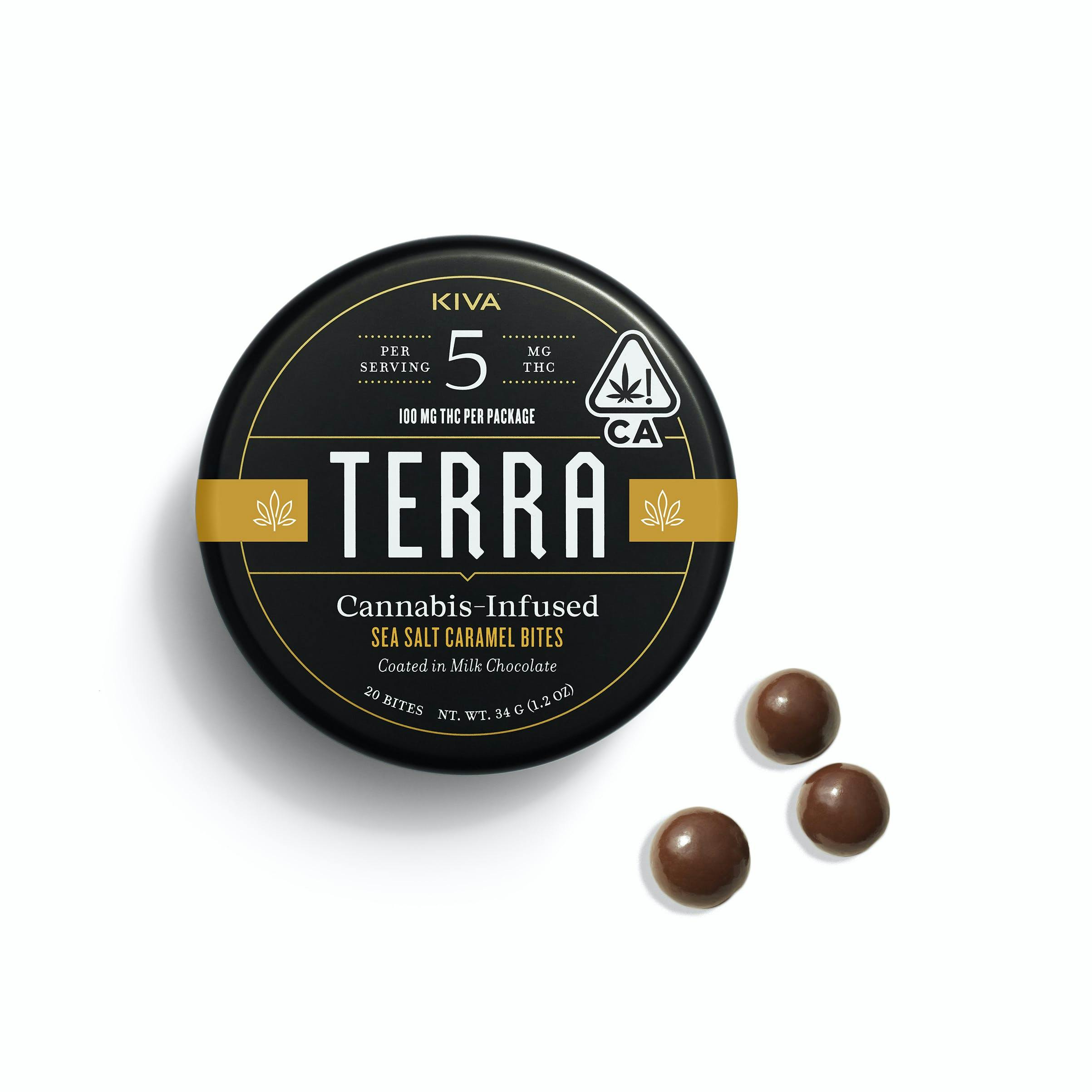 Milk Chocolate Covered Sea Salt Caramel Bites 100mg [20pk] KIVA