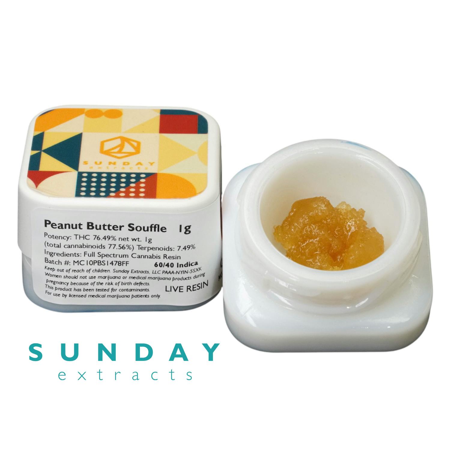 Peanut Butter Souffle 1g Live Resin Badder SDEX (IH)