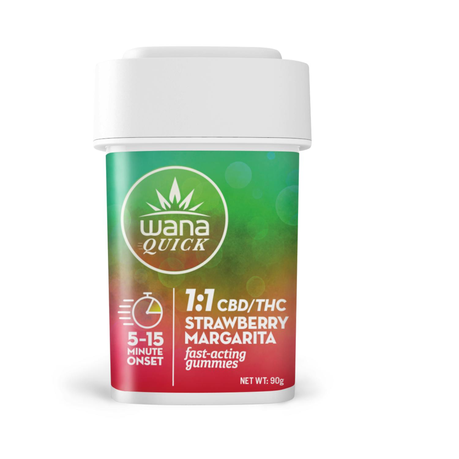 Strawberry Margarita 1:1 (THC/CBD) Quick Gummies 100mg [20pk] WANA