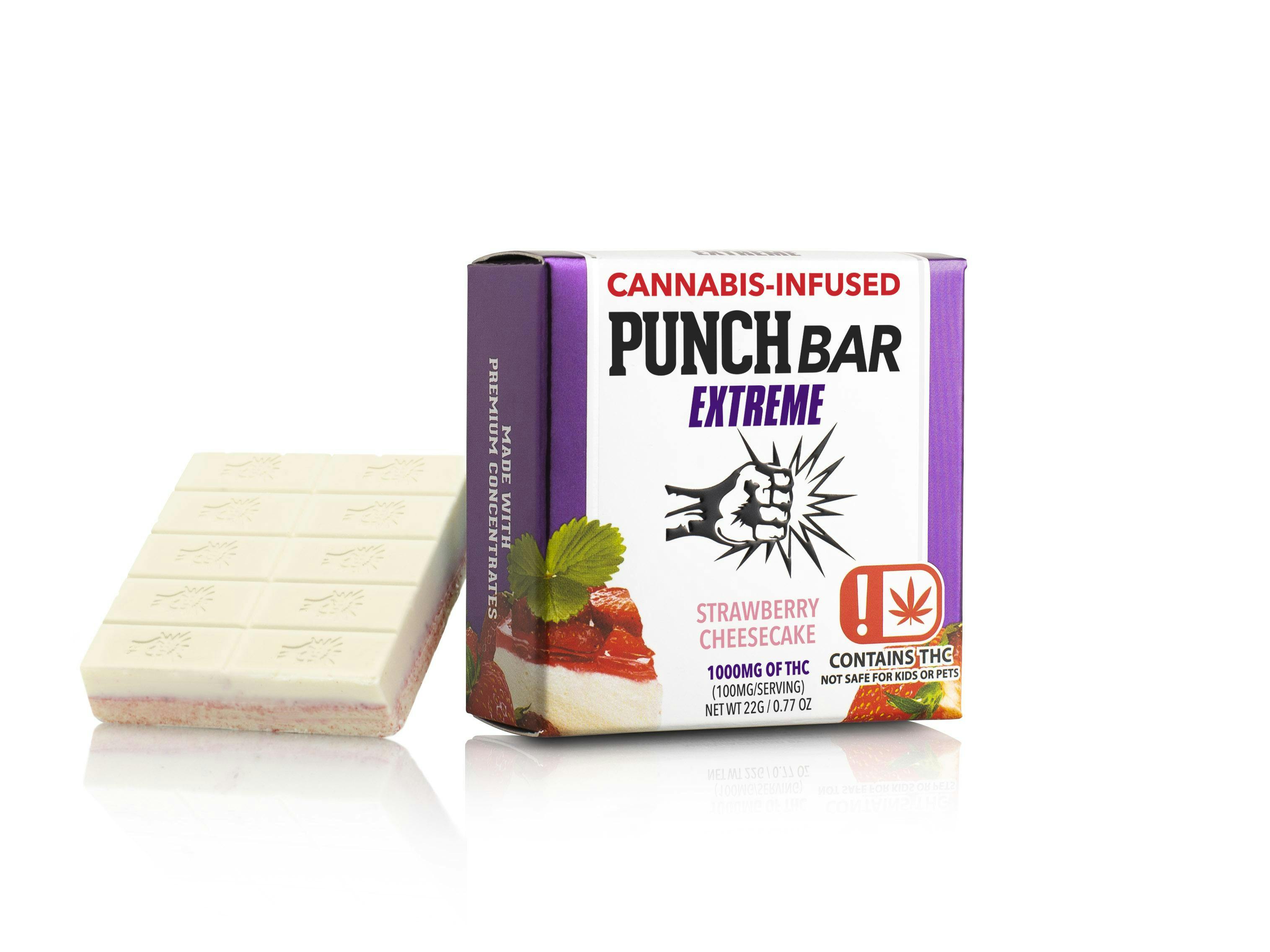 Strawberry Cheesecake Extreme Chocolate Bar 1000mg PNCH