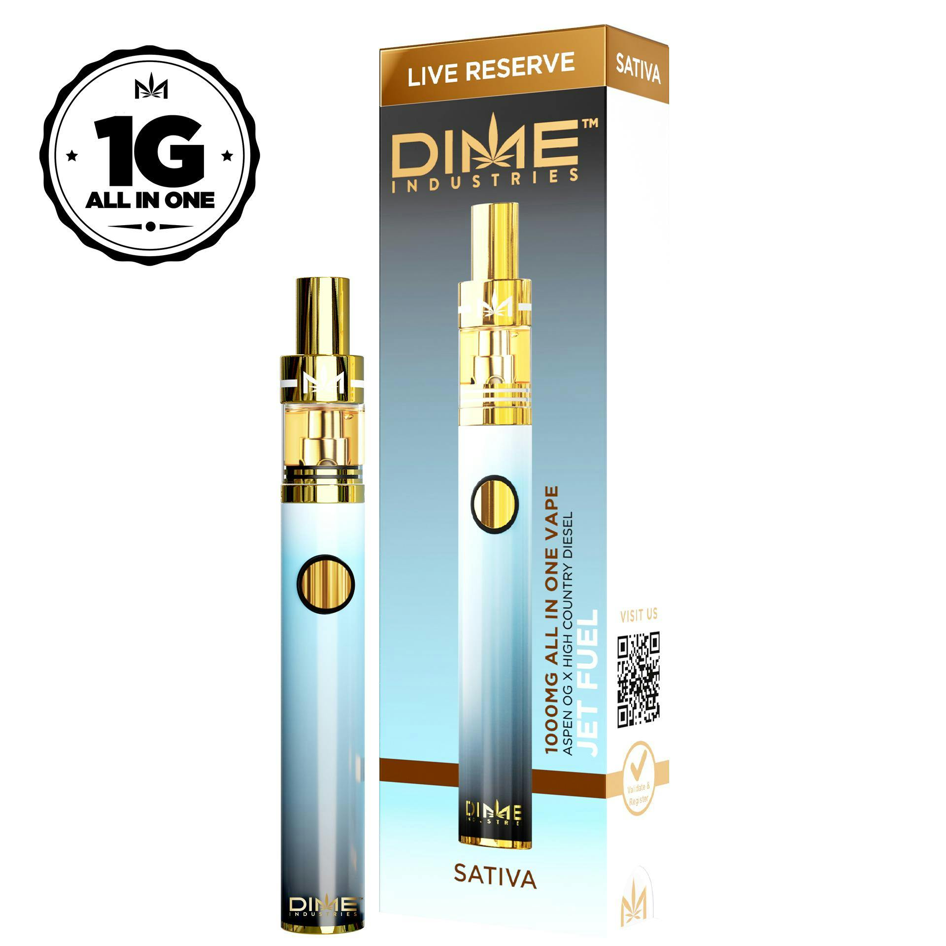 Jet Fuel 1g Live Resin All-In-One DIME (S)