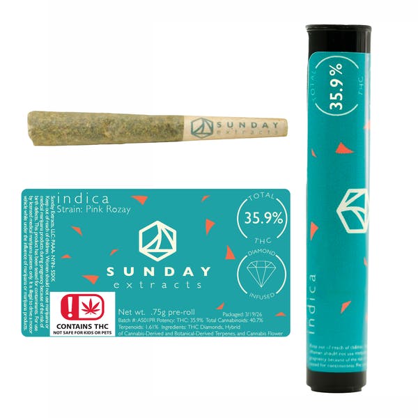 Pink Rozay 0.75g Diamond Infused Pre-Roll SDEX (I)