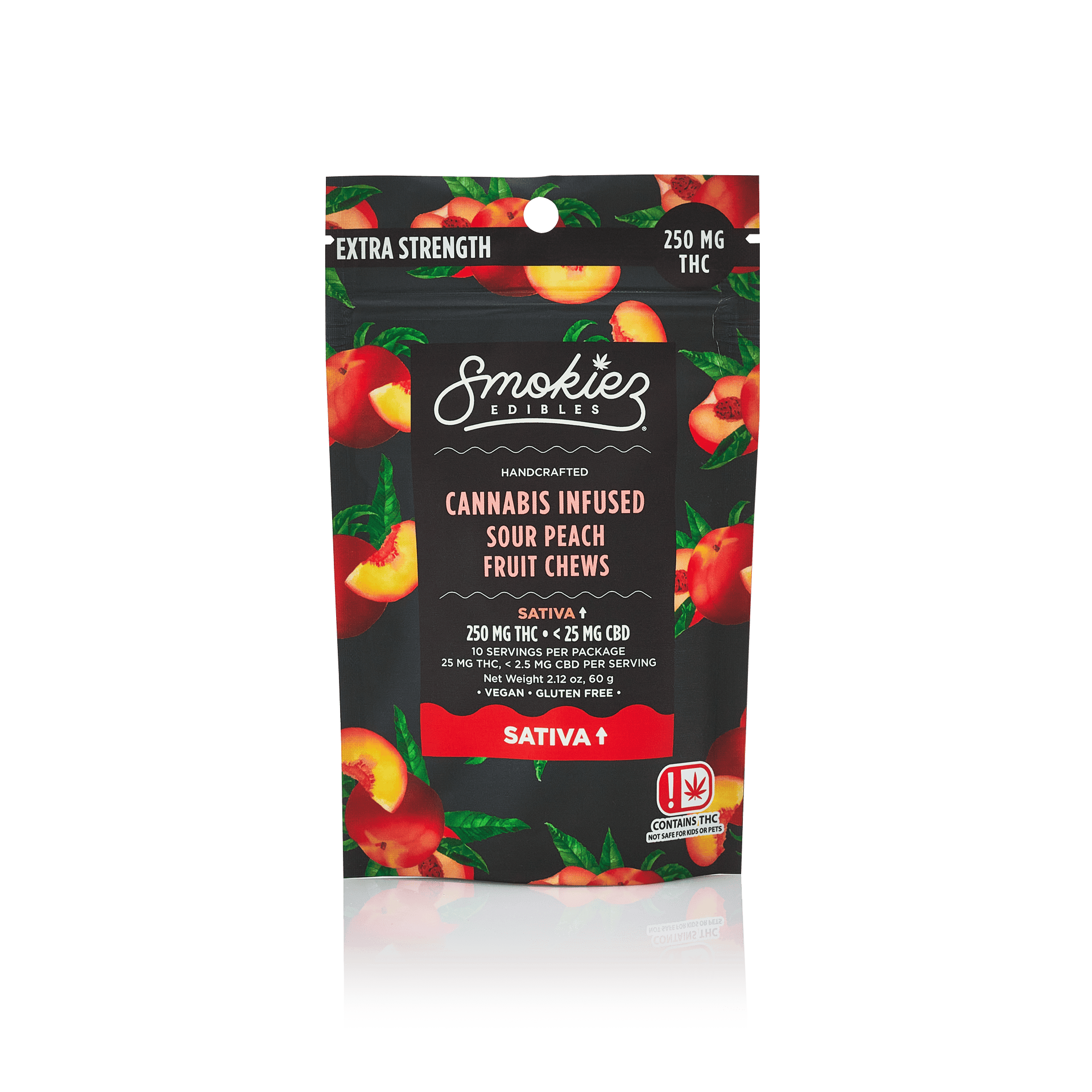 Sour Peach Sativa Gummies 250mg SMKZ