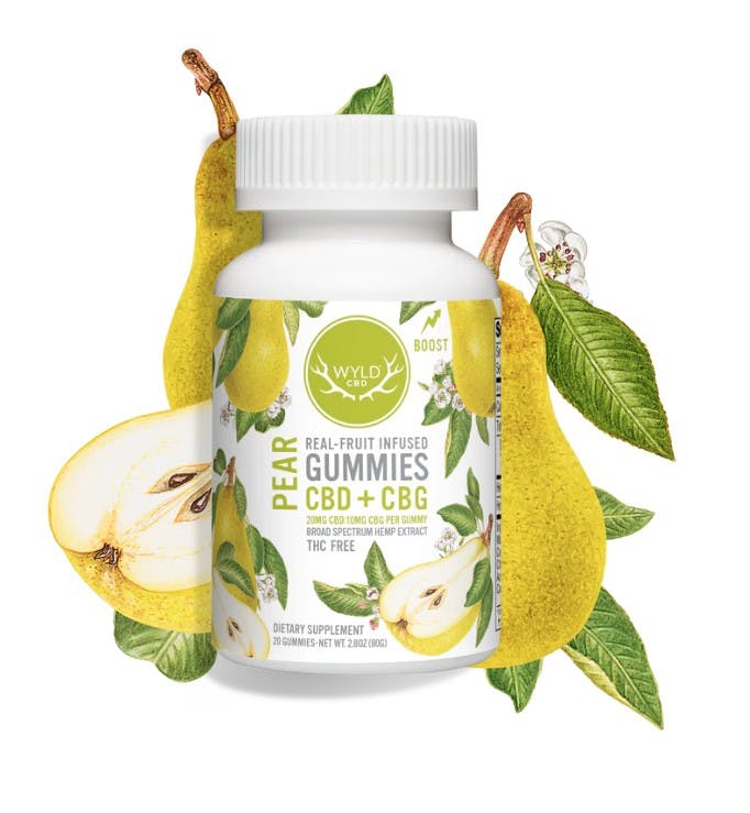 Pear 2:1 CBD/CBG Gummies 20mg [10-pk] WYLD
