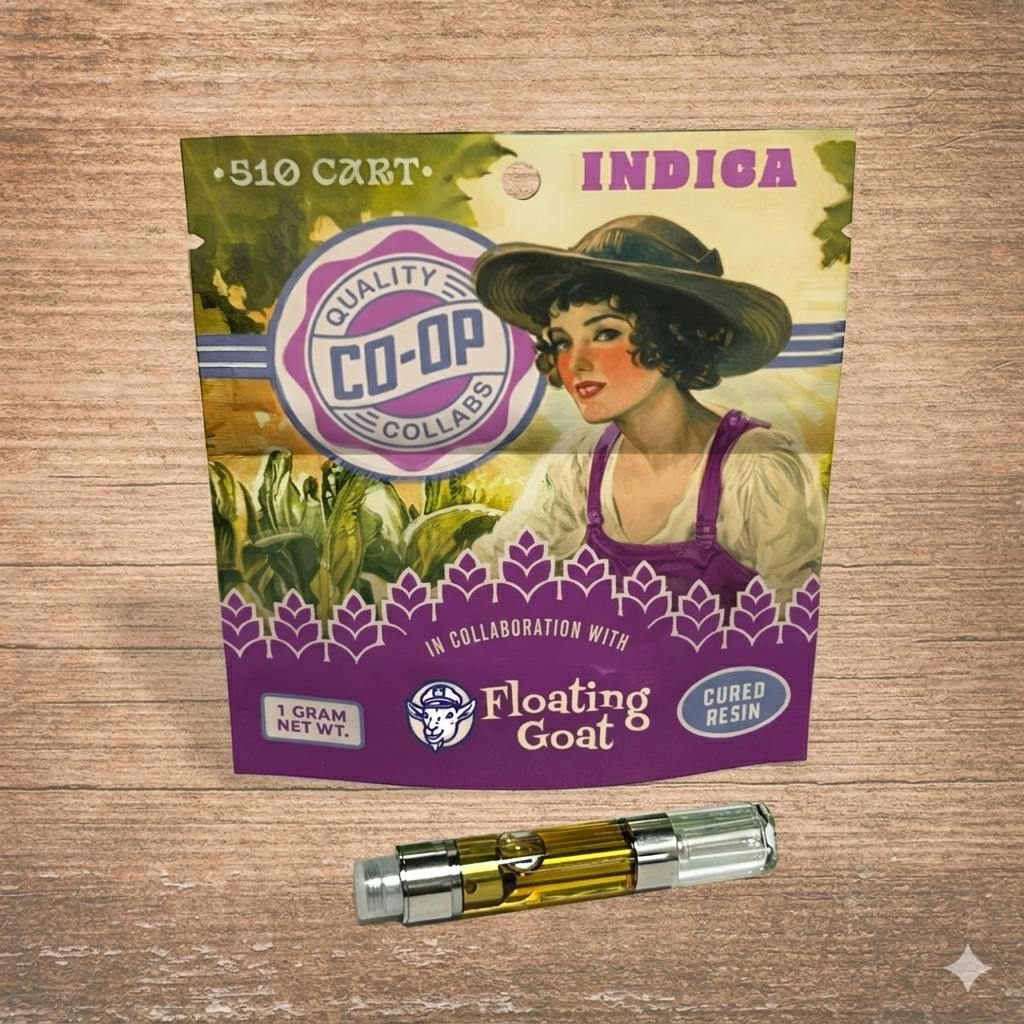 Co-Op x Floating Goat - Purple Payton 1g Cured Resin Cart TRIBE (I)