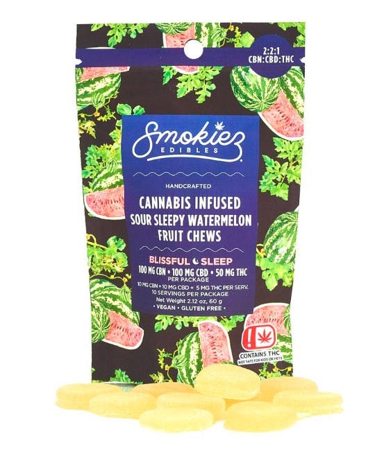 Sour Sleepy Watermelon 2:2:1 CBN/CBD/THC 50mg SMKZ
