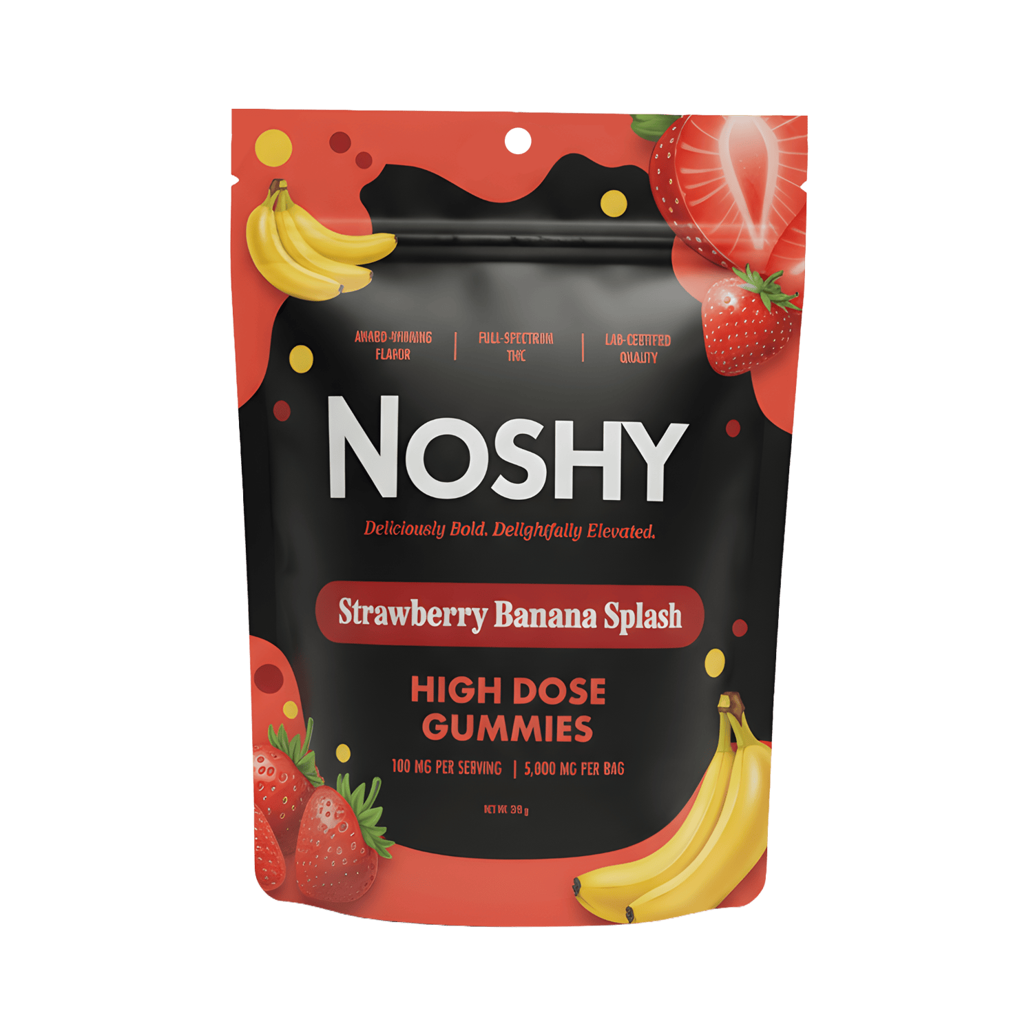 Strawberry Banana Splash High Dose Gummies 5000mg NSHY (H)