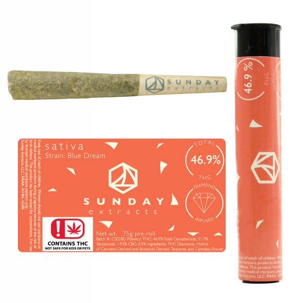 Blue Dream 0.75g Diamond Infused Pre-Roll SDEX (S)