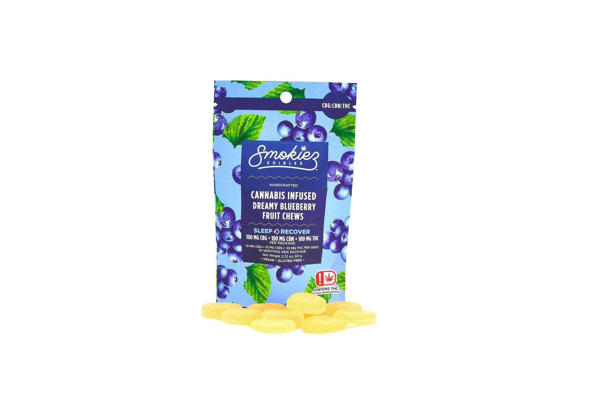 Dreamy Blueberry THC:CBG:CBN Gummies 100mg SMKZ
