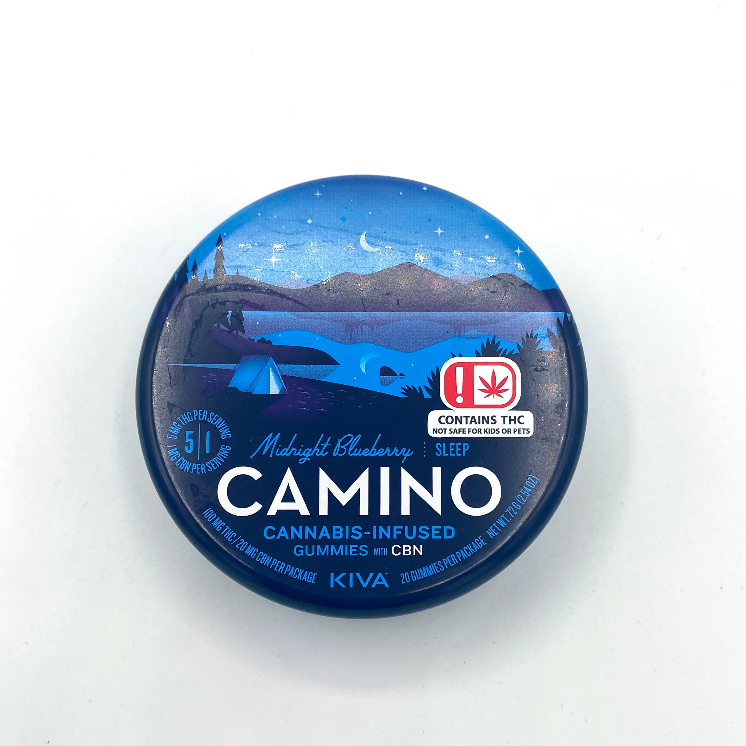 Midnight Blueberry CBN Sleep Camino Gummies 100mg [20pk] KIVA