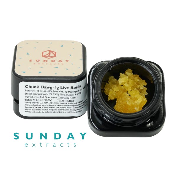 Chunk Dawg 1g Live Resin Crumble SDEX (I)