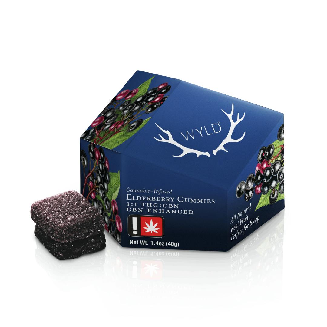 Elderberry 2:1 THC:CBN 100mg Gummies WYLD (I)