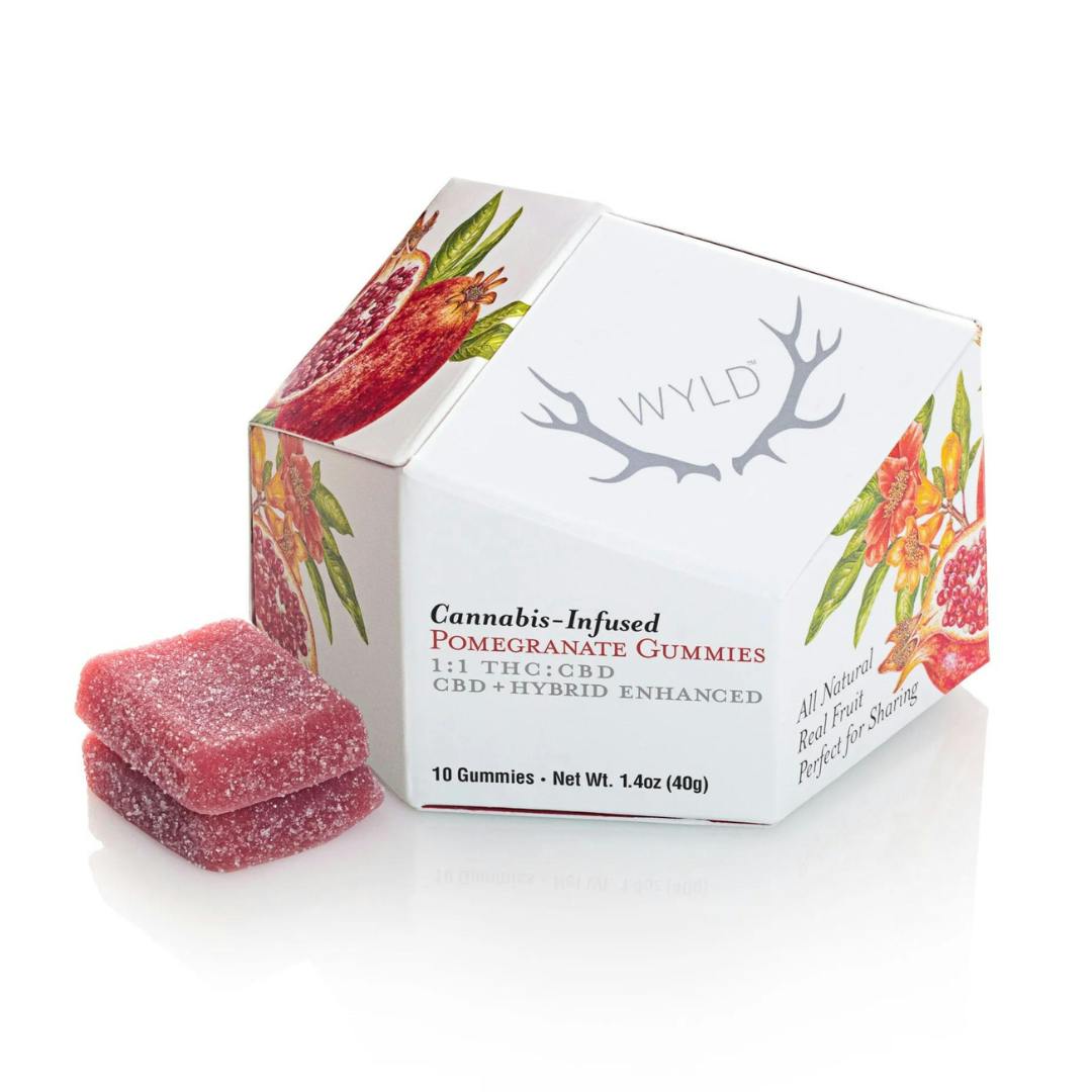 Pomegranate 1:1 THC:CBD 100mg Gummies WYLD (H)