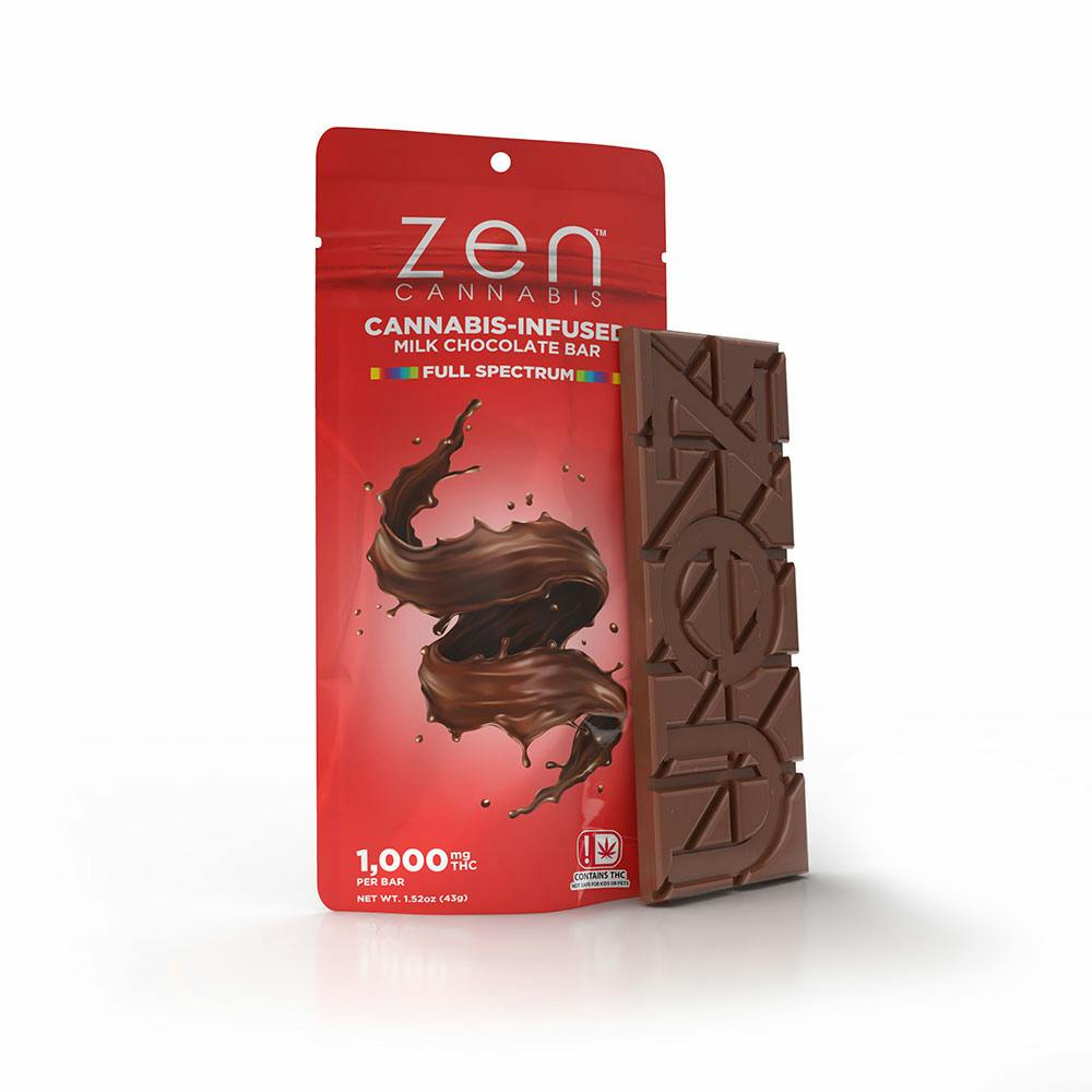 Full Spectrum Milk Chocolate Bar 1000mg ZEN