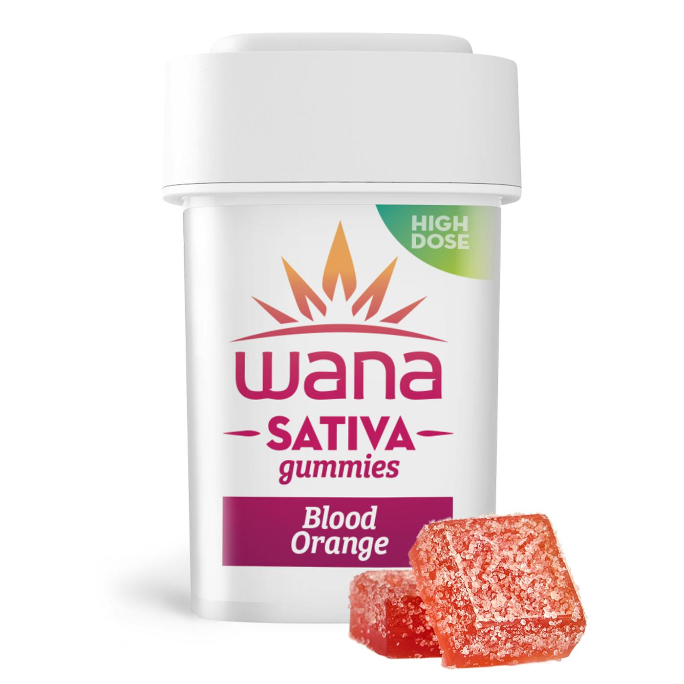Sour Blood Orange Sativa Gummies 1000mg WANA