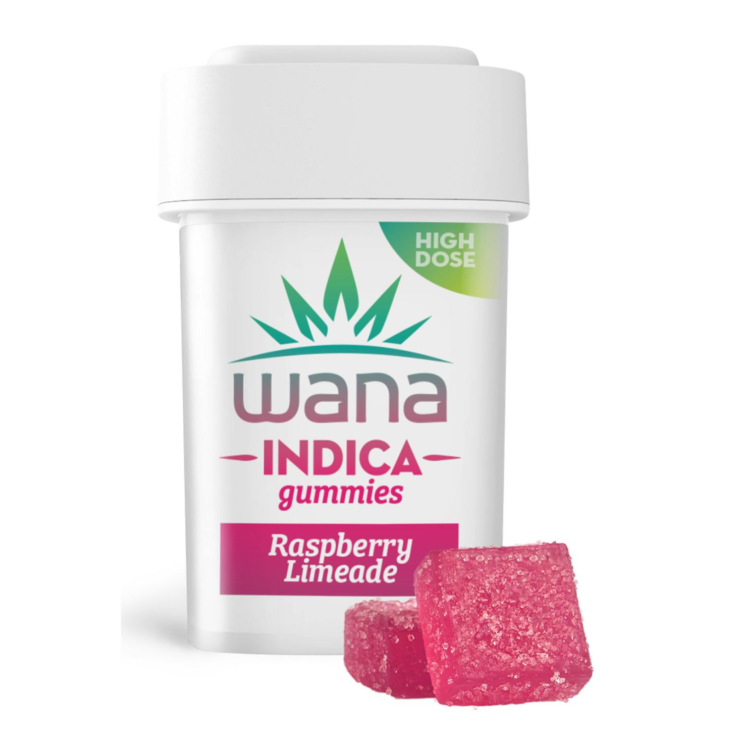 Sour Raspberry Limeade Indica Gummies 1000mg WANA