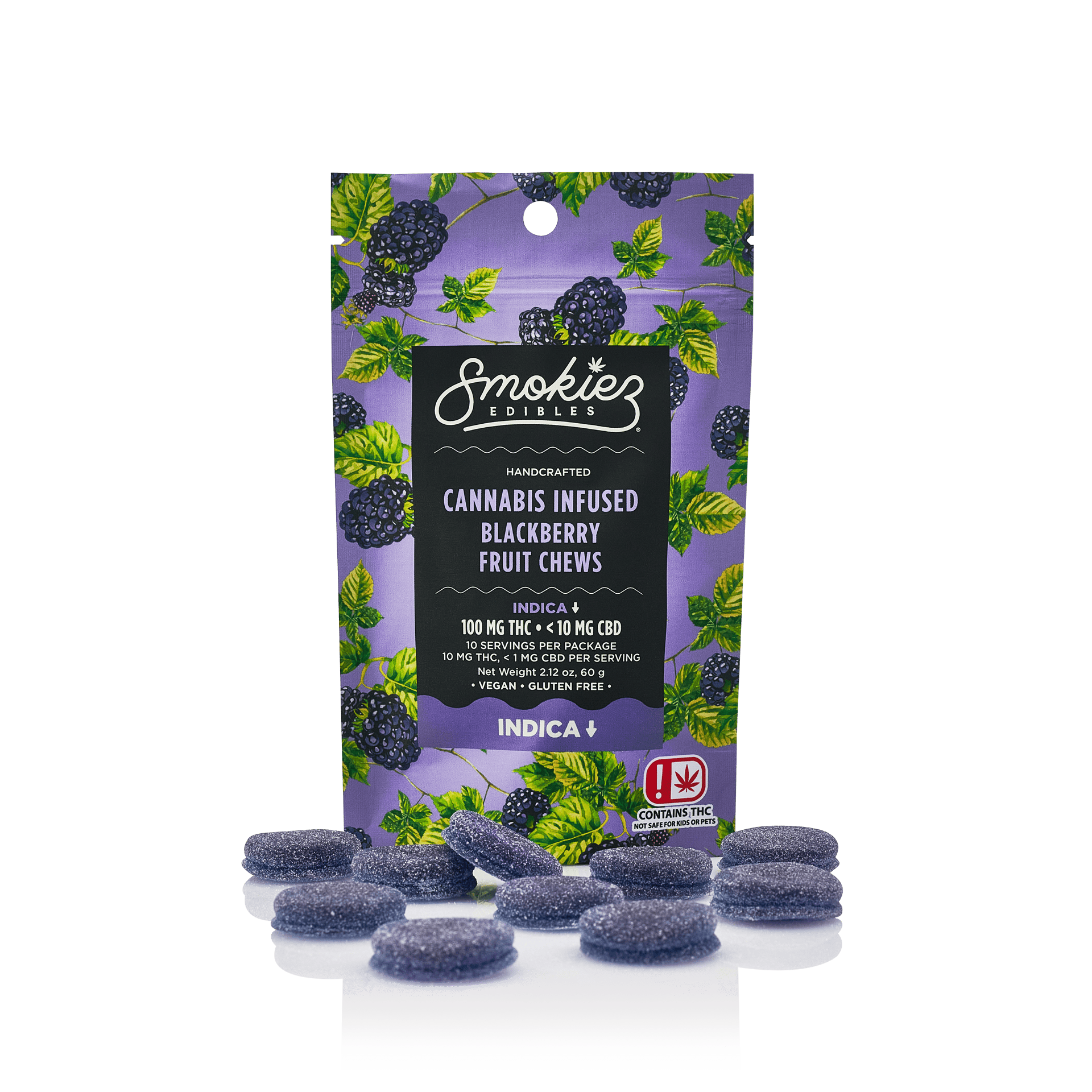 Blackberry Indica Gummies 100mg SMKZ