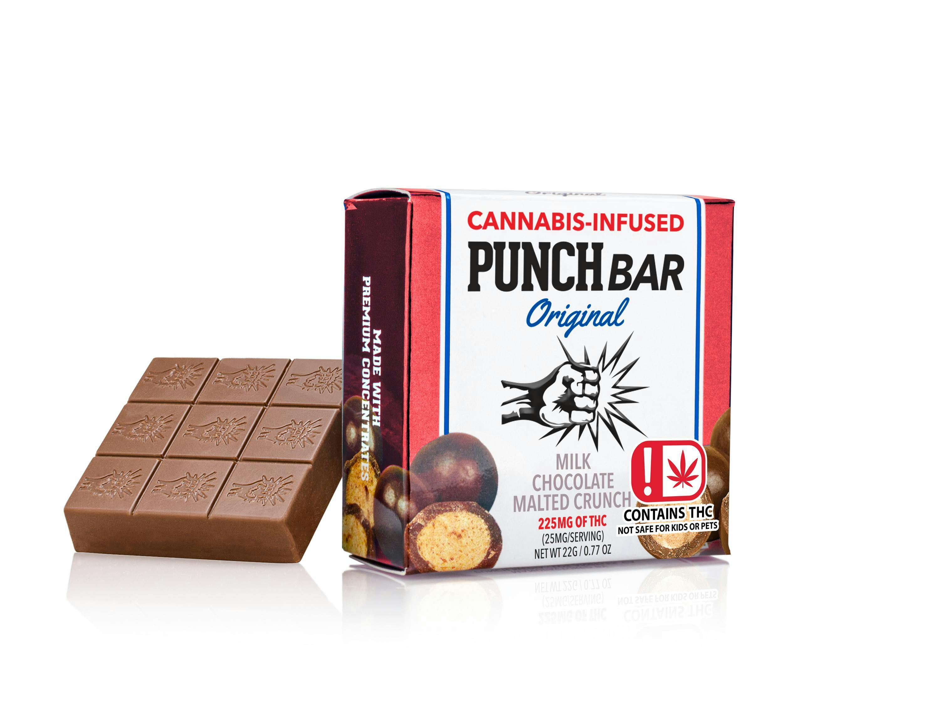 Milk Chocolate Malted Crunch 225mg Chocolate Bar PNCH