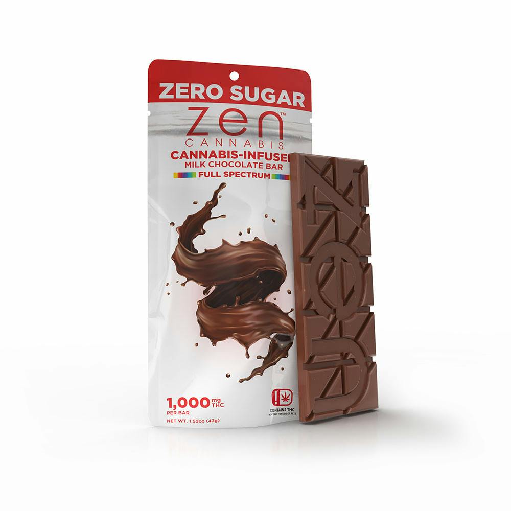 Full Spectrum Sugar Free Milk Chocolate Bar 1000mg ZEN
