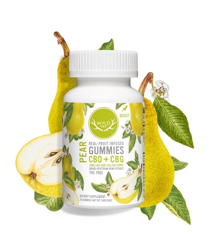 Pear CBD:CBG 2:1 400mg Gummies WYLD