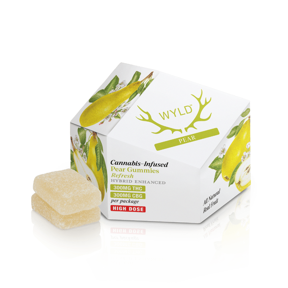 Pear 1:1 THC:CBG 300mg Gummies WYLD (H)