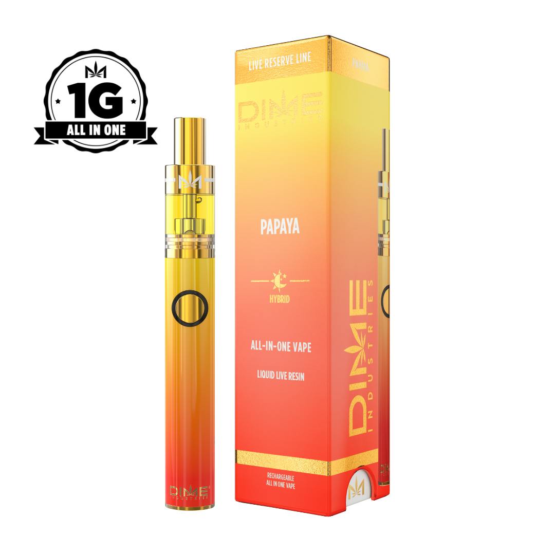 Papaya 1g Live Resin All-In-One DIME (H)