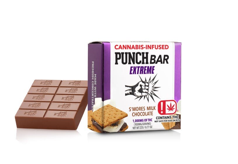 Milk Chocolate S'mores Extreme Chocolate Bar 1000mg PNCH
