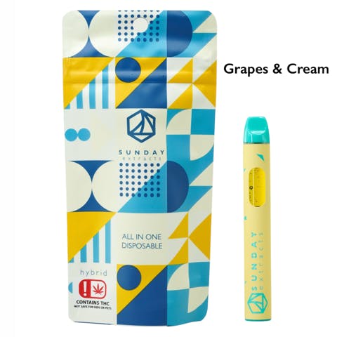 Grapes & Cream Disposable Live Resin Ripstick 2g SDEX (H)