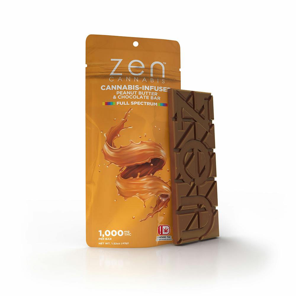 Full Spectrum Peanut Butter Chocolate Bar 1000mg ZEN