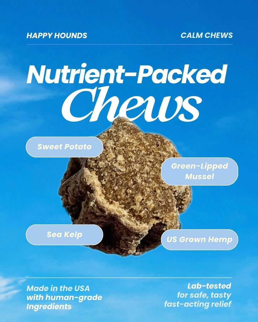 Happy Hounds | CBD Pet Chews | Calm | Peanut Butter Flavor | 150mg