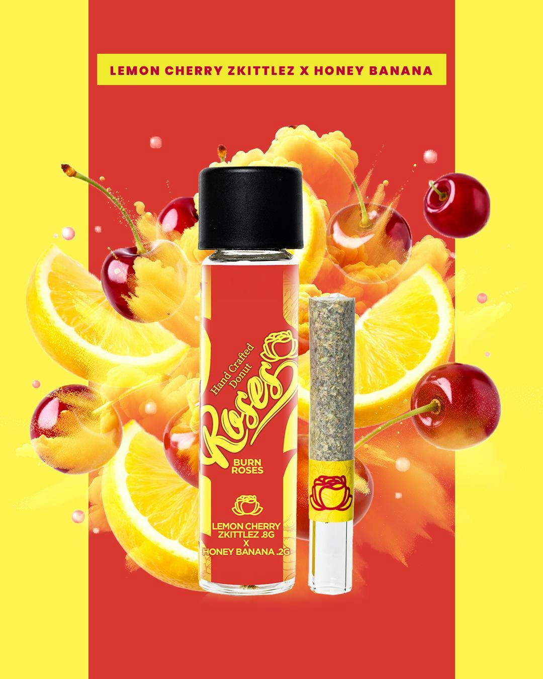 ROSES – Lemon Cherry Zkittlez X Honey Banana | Live Rosin Donut