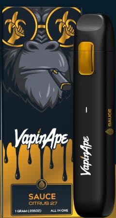 VAPIN APE  Citrus 27 - Live Resin Sauce Disposable Vape Cart - 1g for Sale  in Menominee, MI | RiZE Dispensary