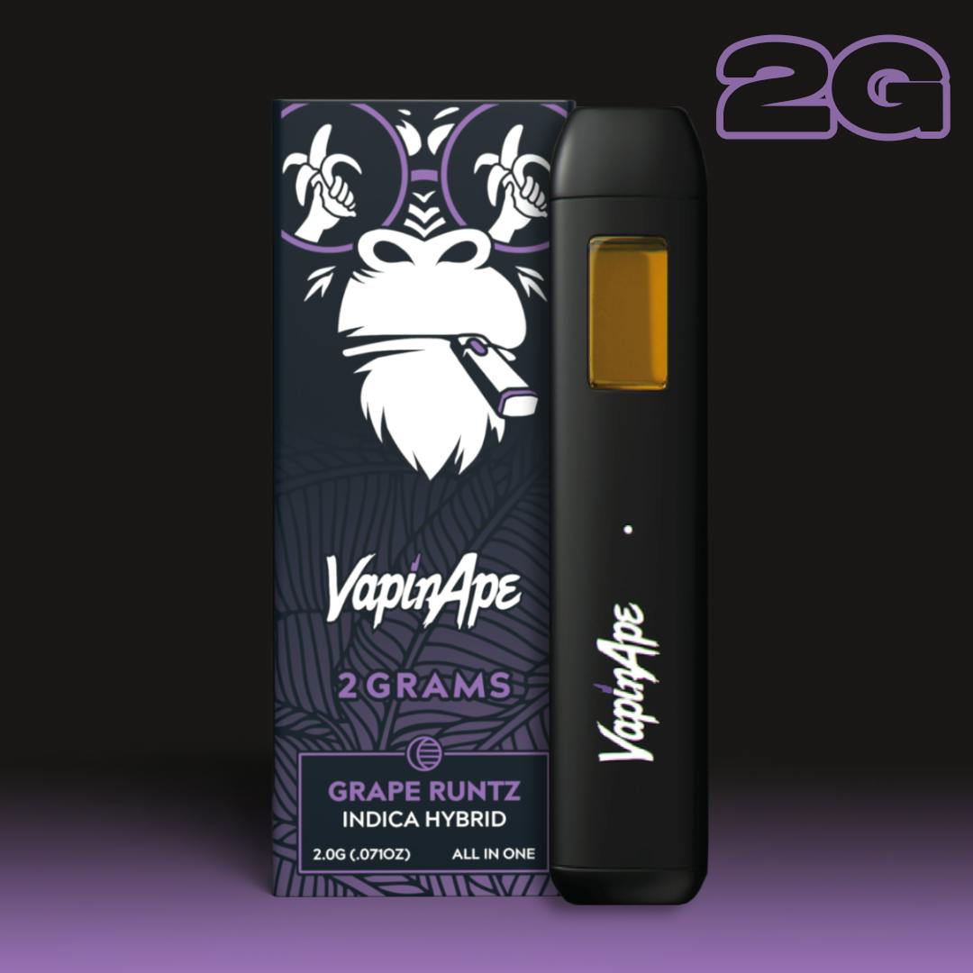 VAPIN APE – Grape Runtz | Postless Full Spectrum Disposable Vape - 2g for  Sale in Menominee, MI