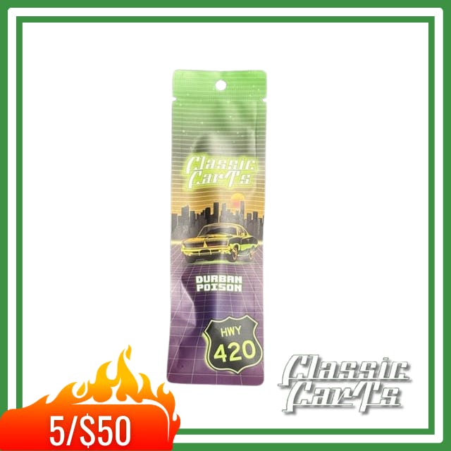 CLASSIC CARTS – Durban Poison - Vape Cart - 1g for Sale in