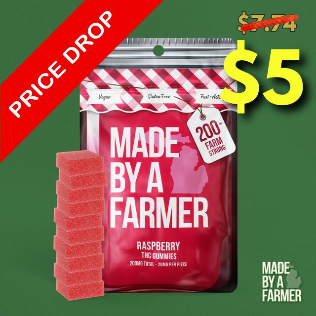 MADE BY A FARMER – Raspberry | Full Spectrum Gummies - 200mg for