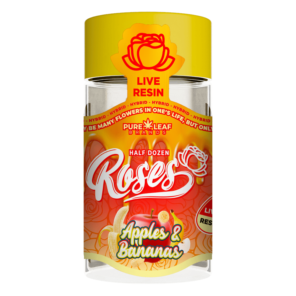 ROSES – Apples & Bananas | Live Resin Infused Pre-roll Pack (6 X
