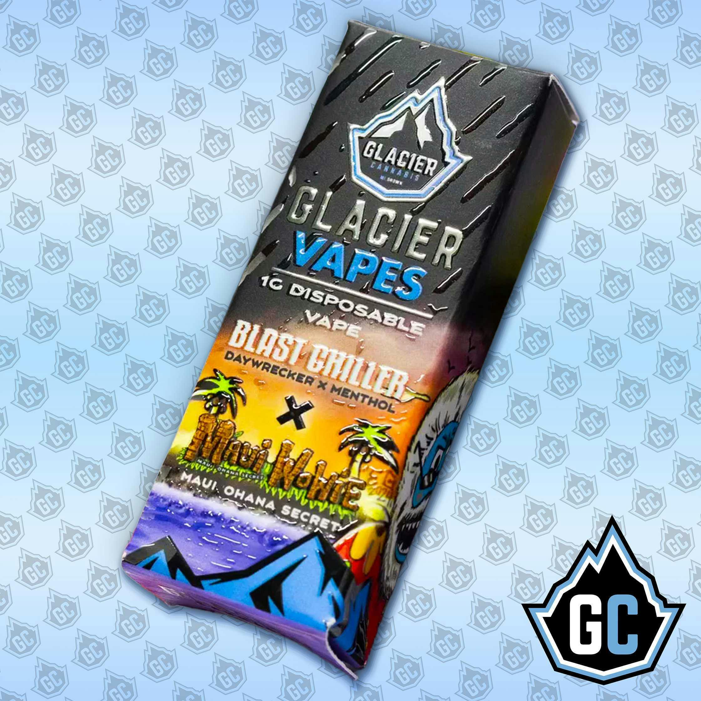 ice flavored vapes GLACIER CANNABIS – Blast Chiller X Maui Waui | Live Resin Disposable Vape - 1g for Sale in Menominee, MI polar ice Flavor:Strawberry Watermelon Kit Uwell Caliburn X Pod