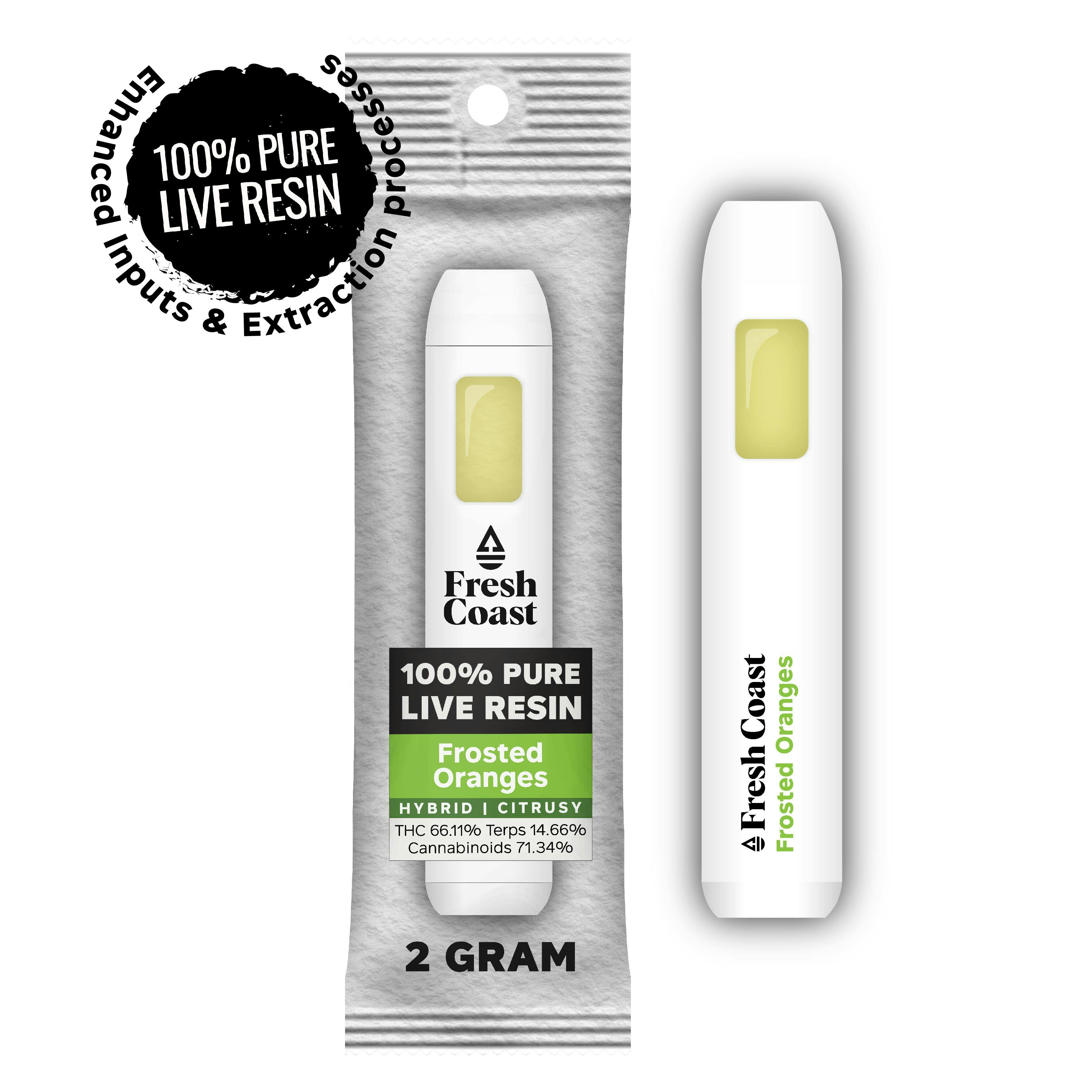 MarieDaageリモージュ　デザートプレート　グリーン　ホワイト　ストライプ FRESH COAST EXTRACTS – Frosted Oranges | Live Resin Disposable