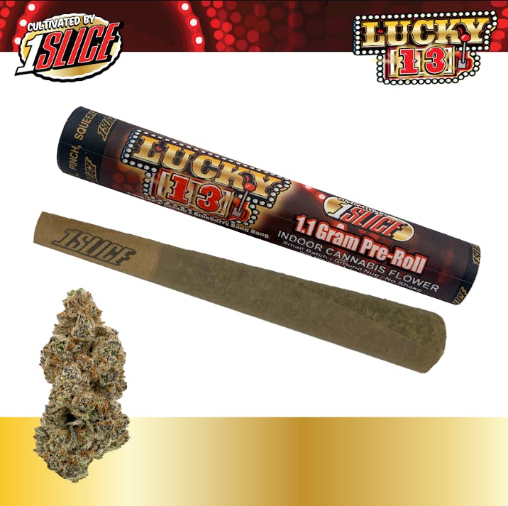 1Slice | Lucky 13 | Pre-Roll | Hybrid | 1.1g