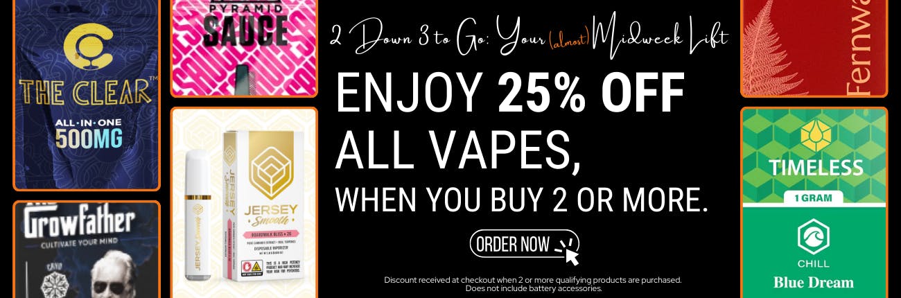 Buy 2 or more,, Save 25% Off All Vapes