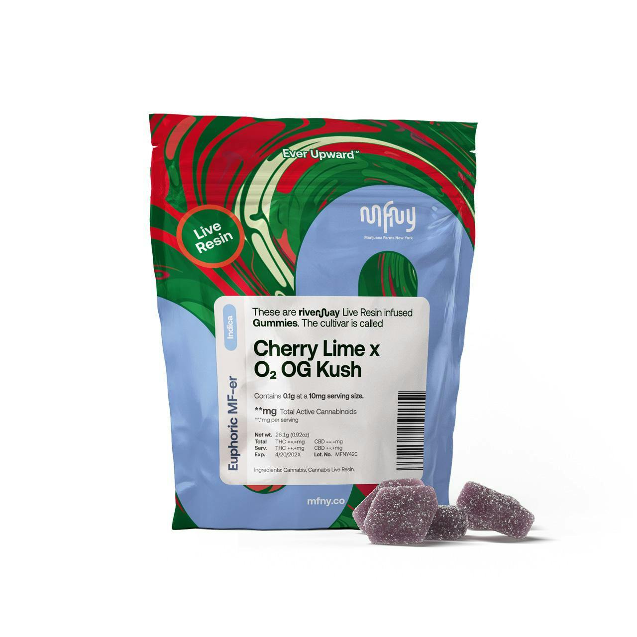 MFNY | Cherry Lime x O2 OG Kush | Resin Gummies | 100mg