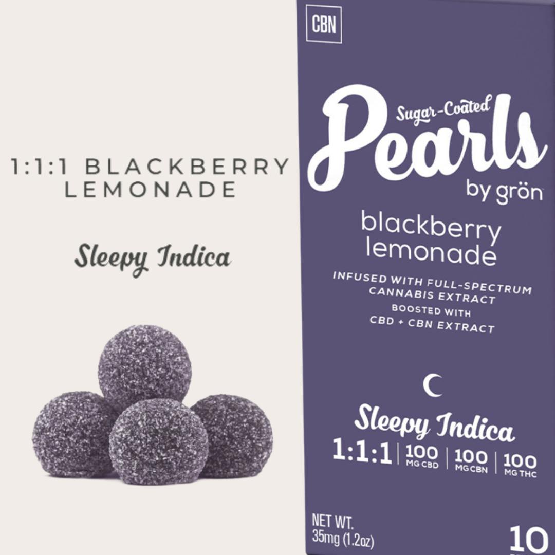 Grön - Blackberry Lemonade Pearls - CBD/CBN/THC 1:1:1 - 100mg - 10 count