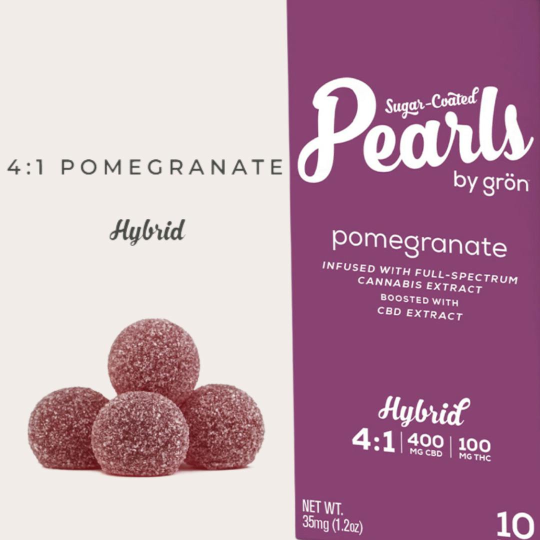 Grön - Pomegranate Pearls - CBD/THC 4:1 - 100mg - 10 count