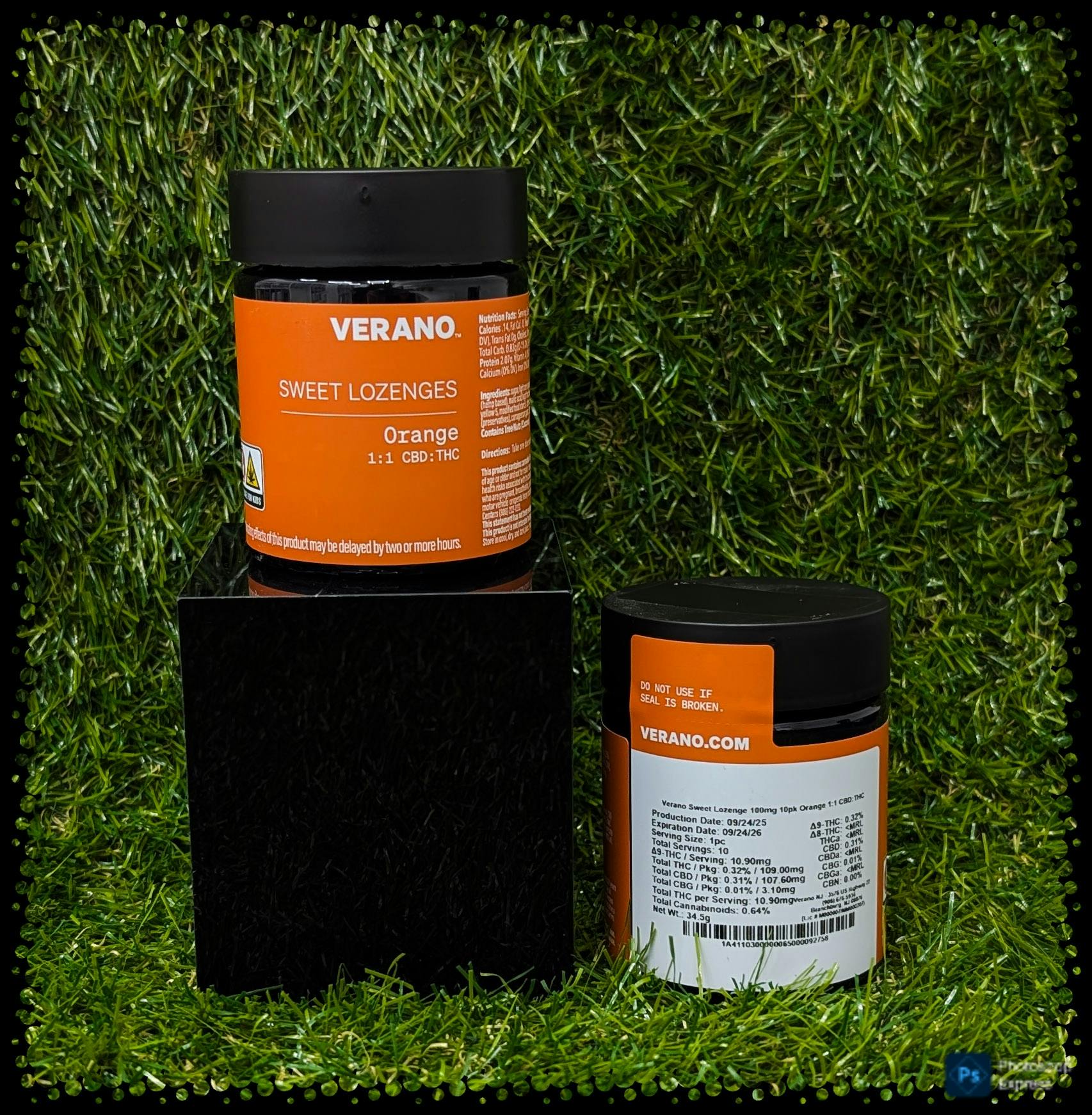 EDIBLE | ORANGE SWEET LOZENGE | 1:1 CBD:THC 100MG - 100 Mg