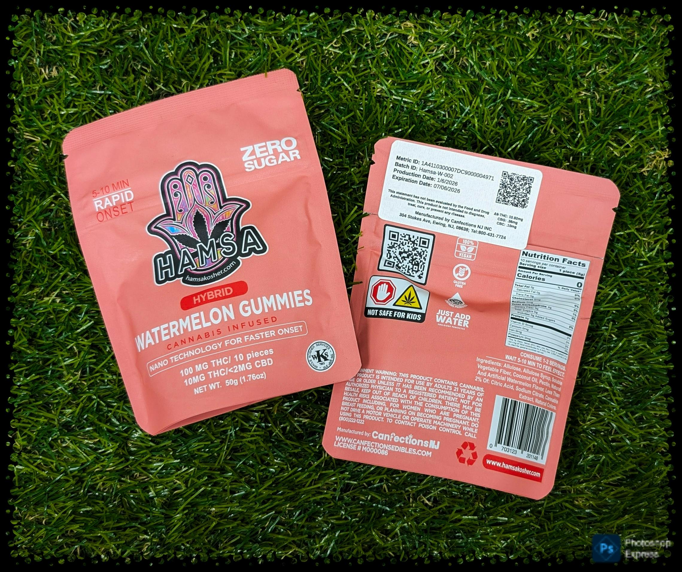 EDIBLE | ZERO SUGAR WATERMELON | 100MG - 100 Mg